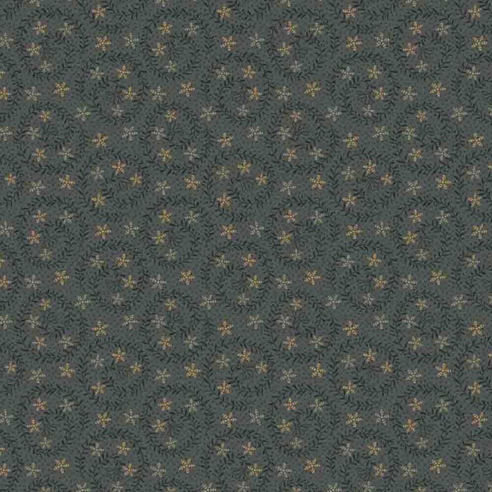 Henry Glass Fabrics - Bountiful Blessings by Janet Nesbitt - Sprig - Blue - Yardage