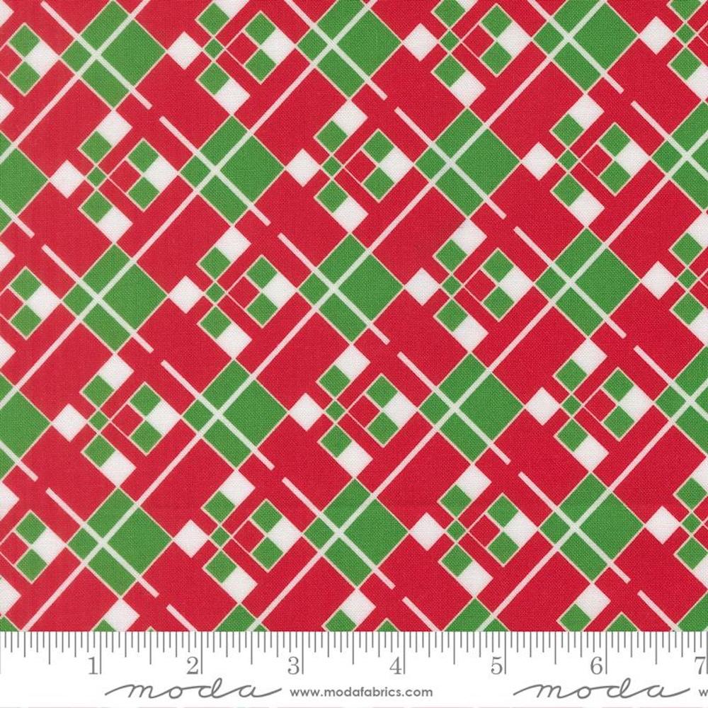 Moda Fabrics - Snow Time by Me and My Sister Designs - Vintage Plaid - Red - Yardage