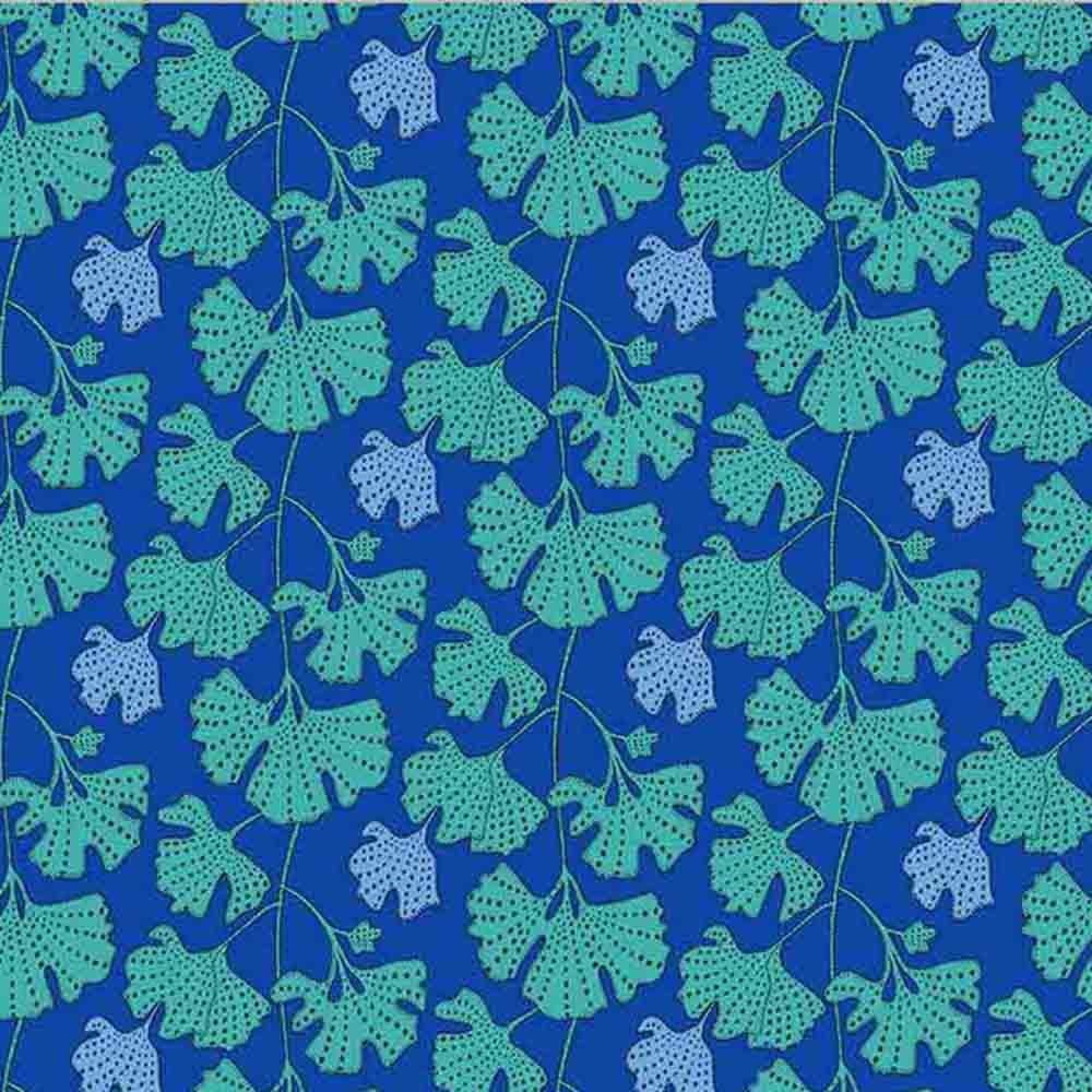 Windham Fabrics - Sunshine by Sally Kelly - Digital - Ginkgo - Cerulean - Yardage