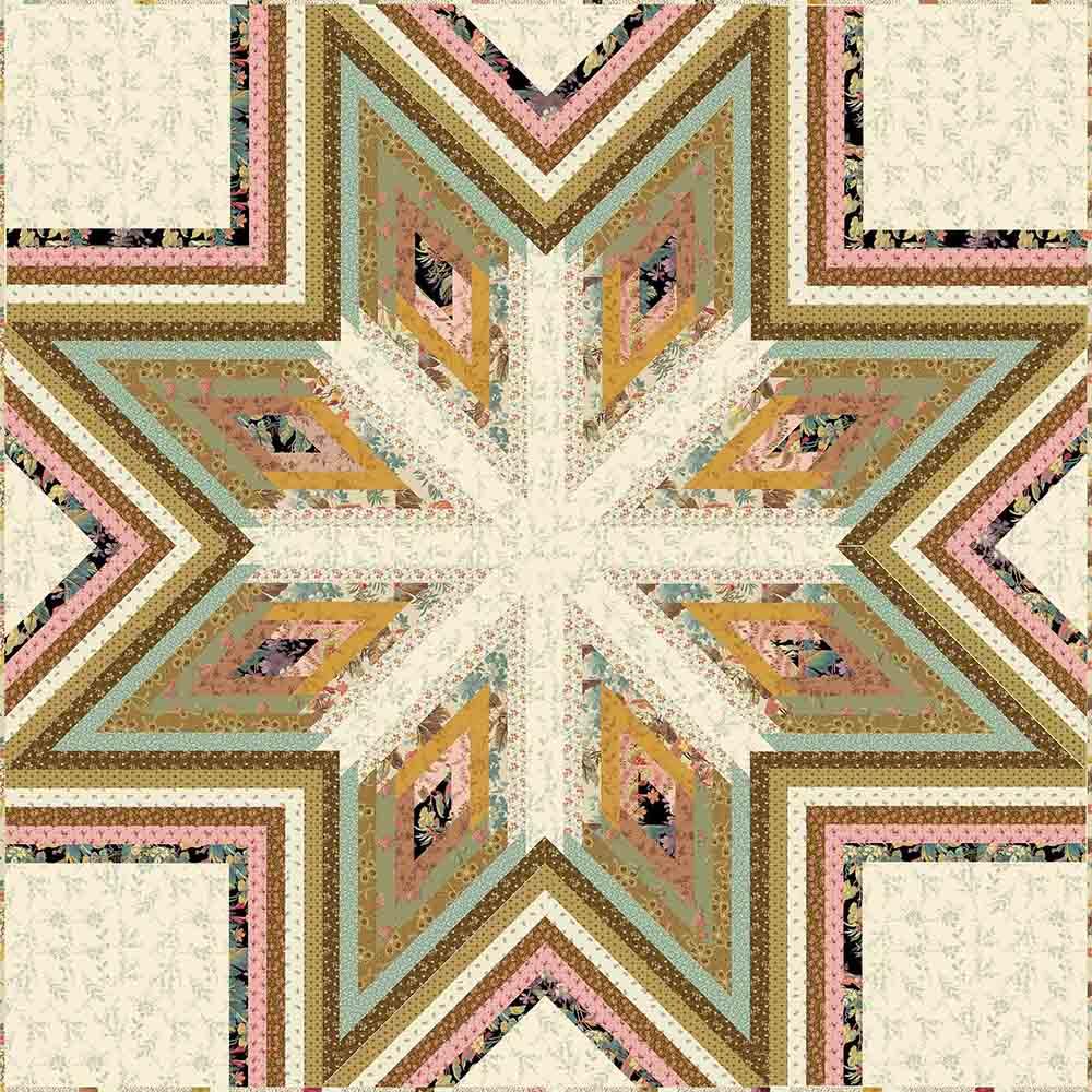 Old Mill Star - Edyta Sitar - Secret Stash Favorites by Laundry Basket Quilts - Andover Fabrics - Quilt Kit