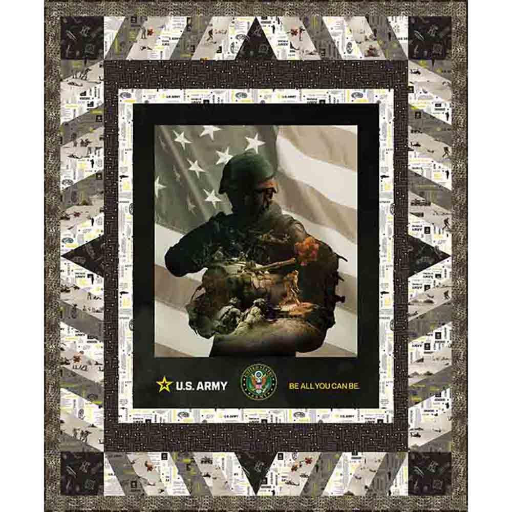 Hero - Army - Matthew Pridemore - U.S. Military - A.E. Nathan - Panel Quilt Kit