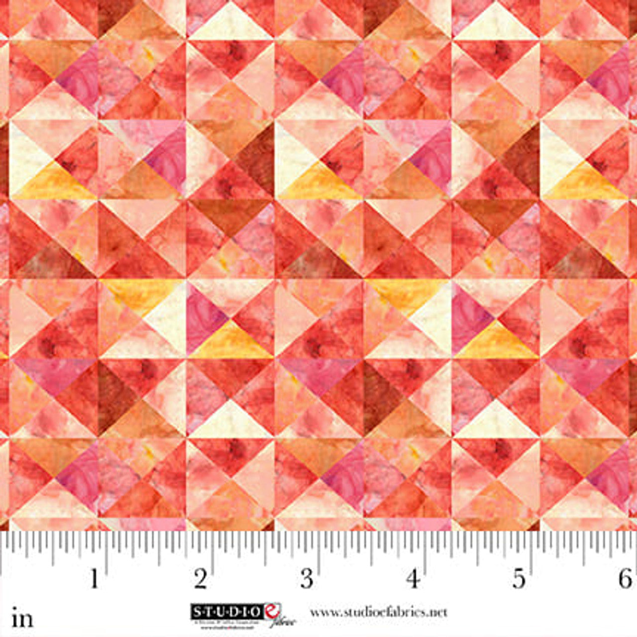 Air Mail Abstract Geo Red Nancy Smith Studio E Cotton Fabric SE-8502-83