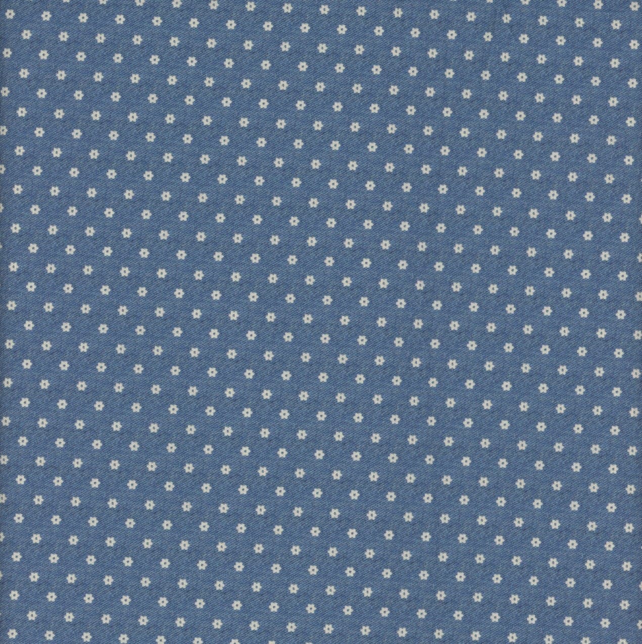 Bandana Bliss Ditsy Denim Blue Smithsonian Institution Marcus Fabrics Cotton Fabric MF-R65-1599-D-Denim