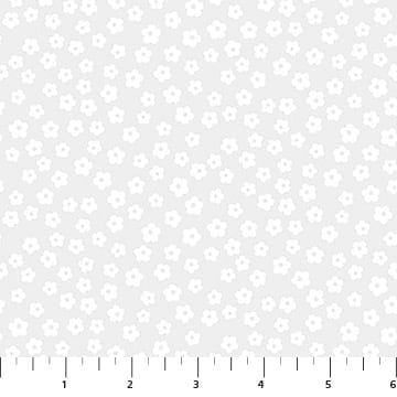 Basically Black and White Blossoms White on White Patrick Lose Northcott Cotton Fabric NC-PL-10724-10