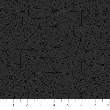 Basically Black and White Geo Mesh Black on Black Patrick Lose Northcott Cotton Fabric NC-PL-10720-99