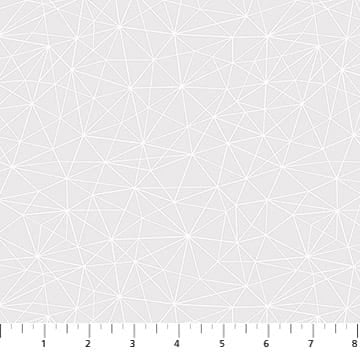 Basically Black and White Geo Mesh White on White Patrick Lose Northcott Cotton Fabric NC-PL-10720-10
