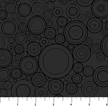 Basically Black and White Pop Dots Black on Black Patrick Lose Northcott Cotton Fabric NC-PL-10727-99