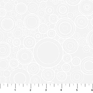 Basically Black and White Pop Dots White on White Patrick Lose Northcott Cotton Fabric NC-PL-10727-10