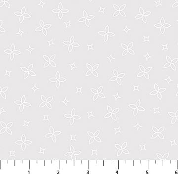Basically Black and White Quatrefoil White on White Patrick Lose Northcott Cotton Fabric NC-PL-10730-10
