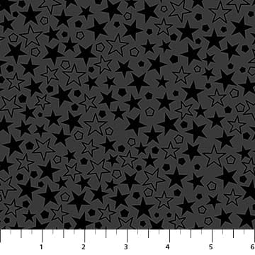 Basically Black and White Twinkle Black on Black Patrick Lose Northcott Cotton Fabric NC-PL-10726-99