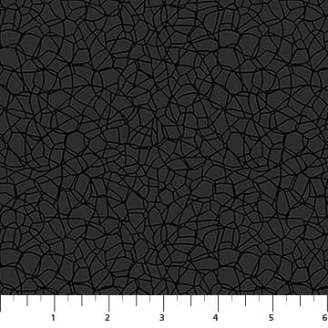 Basically Black and White Voronoi Black on Black Patrick Lose Northcott Cotton Fabric NC-PL-10725-99