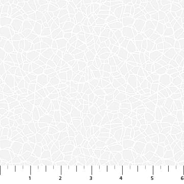 Basically Black and White Voronoi White on White Patrick Lose Northcott Cotton Fabric NC-PL-10725-10