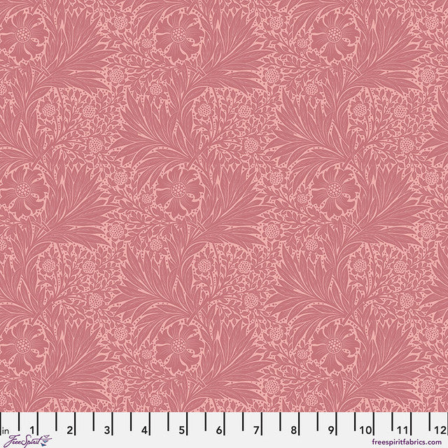 Bedford Park Cotton Lawn Marigold Rose The Original Morris & Co. Free Spirit Cotton Lawn Fabric FS-CLWM017.ROSE