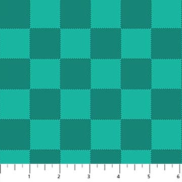 Bits and Bobs Squares Teal FIGO Northcott Cotton Fabric NC-91269-64