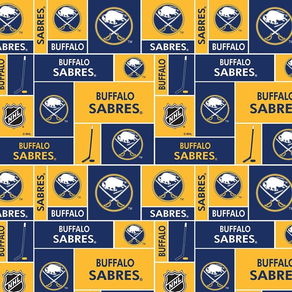 Buffalo Sabers NHL Hockey Box Sykel Cotton Fabric NHL-840-SAB