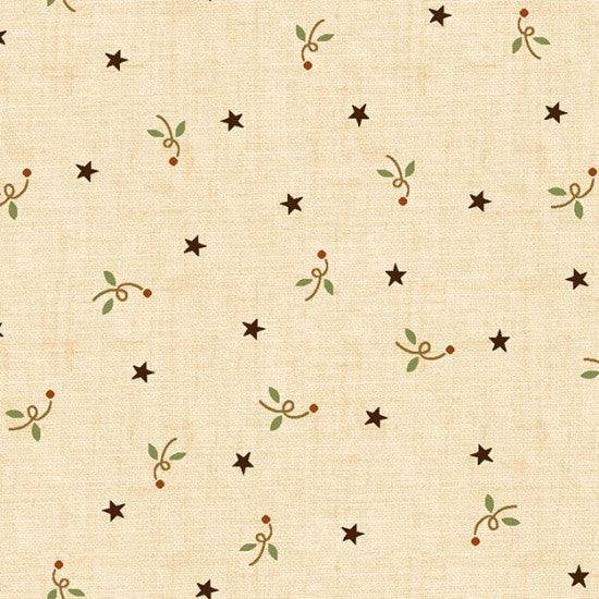 Butter Churn Basics Stars Cream Kim Diehl Henry Glass Cotton Fabric HG-6286-44