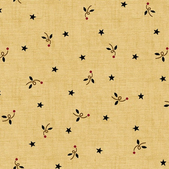 Butter Churn Basics Stars Tan Kim Diehl Henry Glass Cotton Fabric HG-6286-33