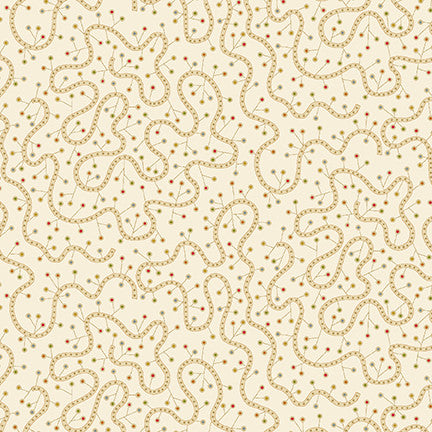 Butter Churn Basics Swirly Vine Cream Kim Diehl Henry Glass Cotton Fabric HG-1443-44