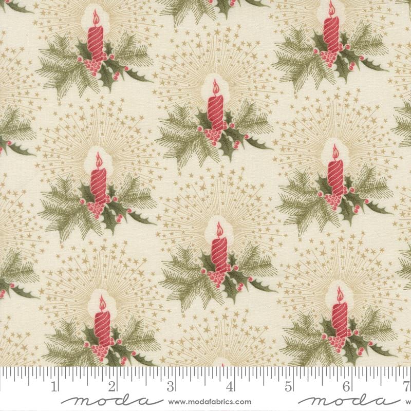 Candlelight Christmas Candlelight Cream 3 Sisters Moda Cotton Fabric MD-44424-11