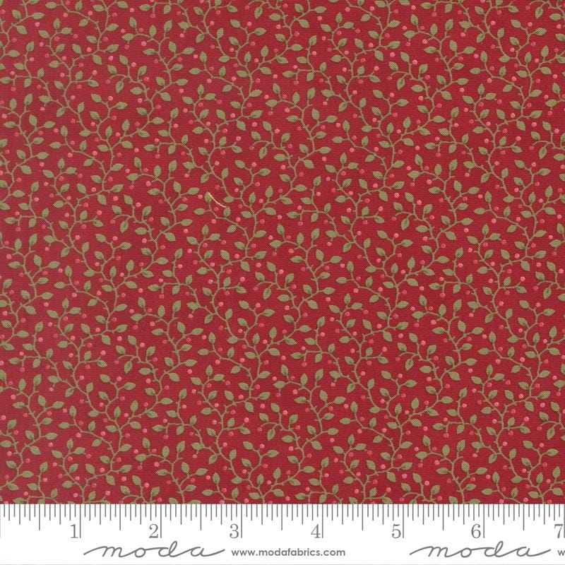 Candlelight Christmas Festive Blenders Vine Berry Crimson Red 3 Sisters Moda Cotton Fabric MD-44427-13