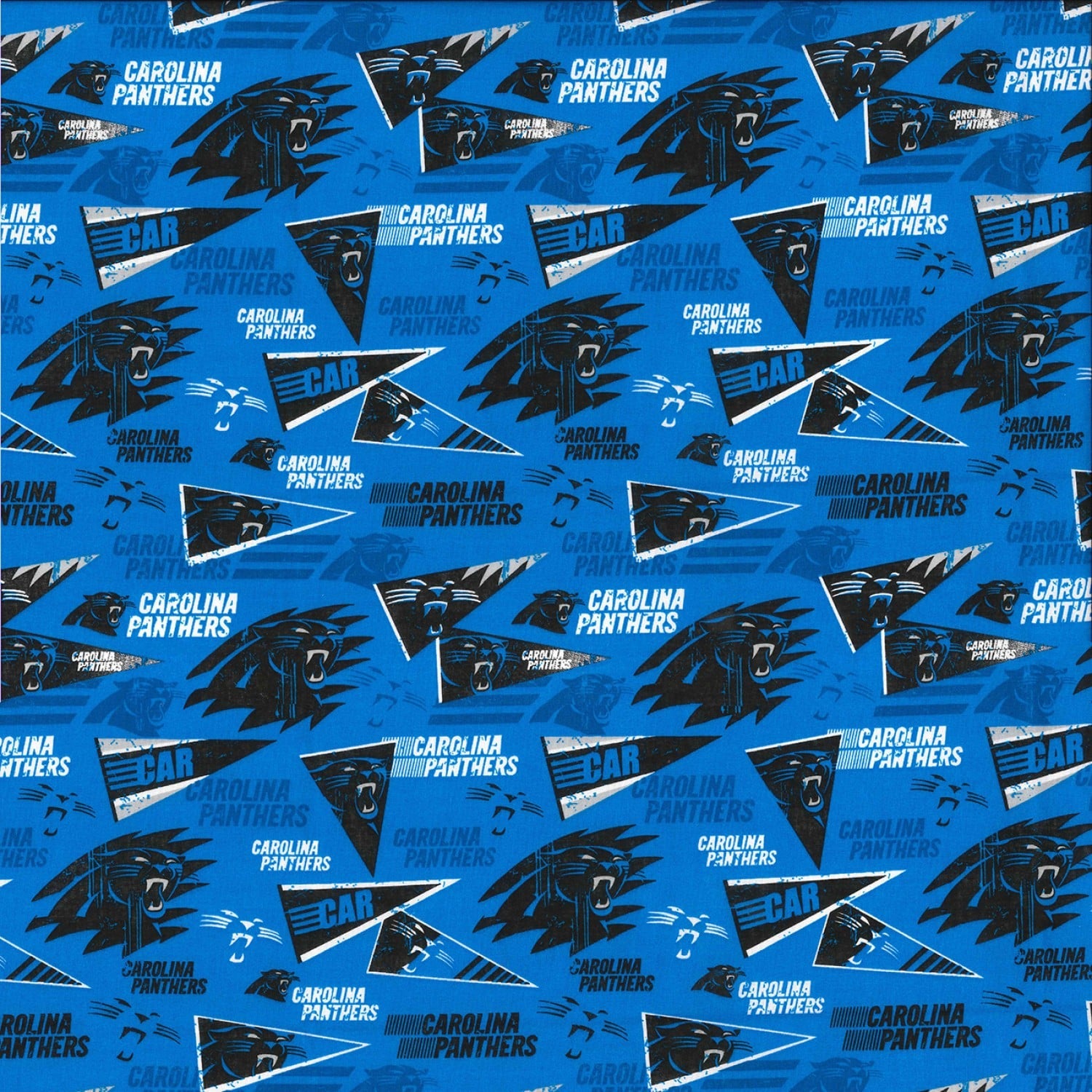 Carolina Panthers NFL Football Retro Cotton FabricNFL-70317-DK