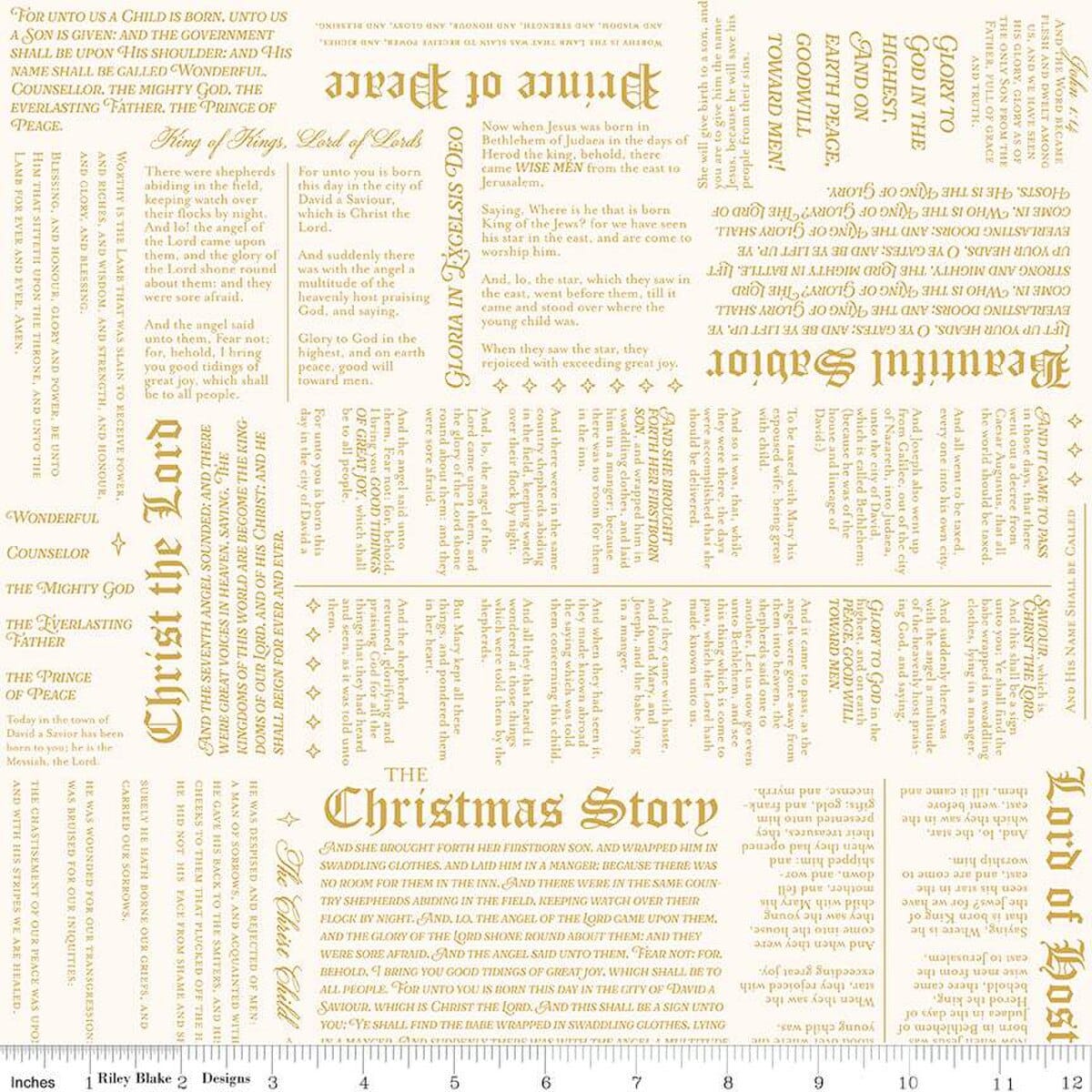 Christmas Wishes Christmas Story Cream The RBD Designers Riley Blake Designs Cotton Fabric RB-C15047-CREAM