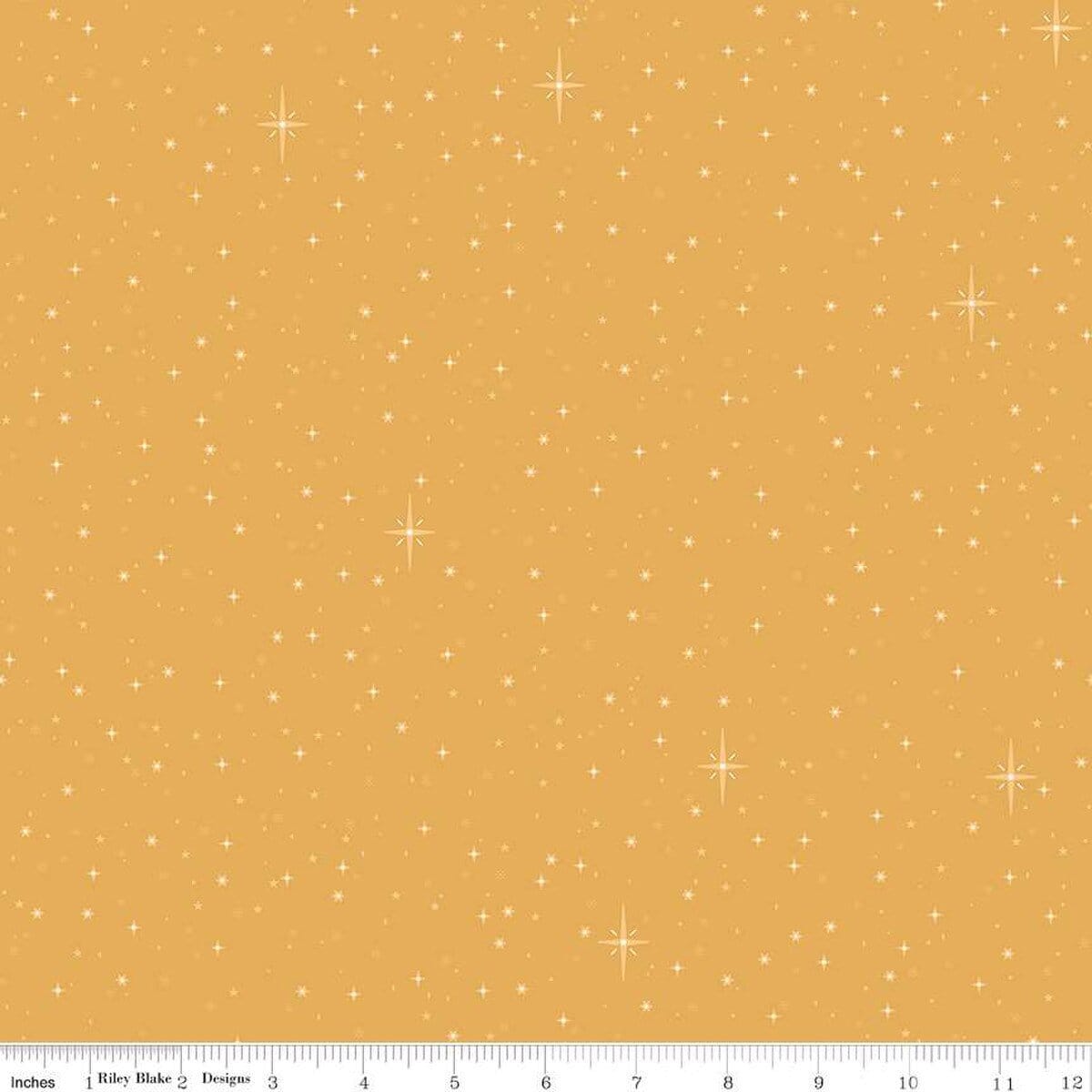 Christmas Wishes Starry Sky Gold The RBD Designers Riley Blake Designs Cotton Fabric RB-C15046-GOLD