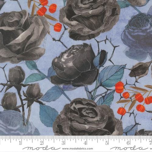 Coven Large Floral Sky Blue Robin Pickens Moda Cotton Fabric MD-48800-11