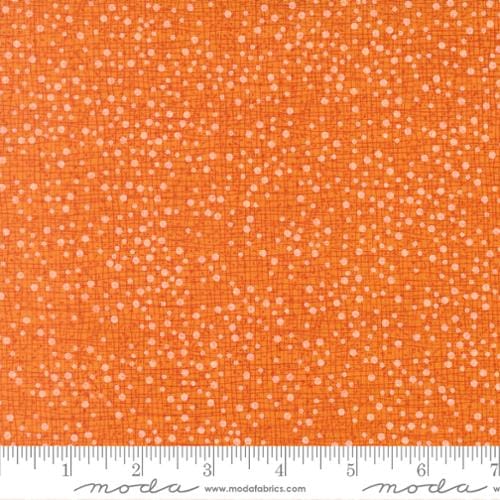 Dotty Thatched Cloudy Citrus Orange Robin Pickens Cotton Fabric MD-48715-123