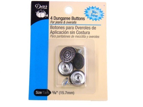 Dritz- Jeans Buttons - Nickel
