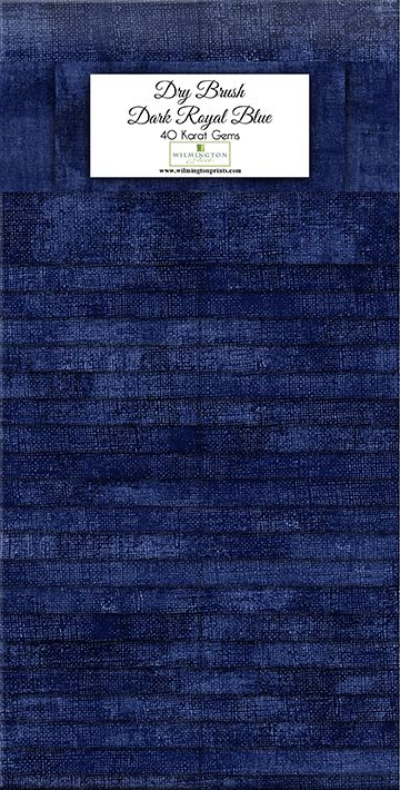 Dry Brush Dark Royal Blue 2.5" Strips Karat Gems 40pcs Wilmington Prints Cotton Precut Fabric WP-842-142-842