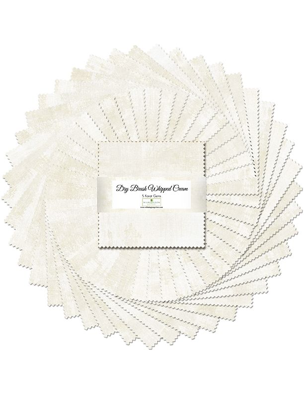 Dry Brush Whipped Cream 5" Squares Karat Gems 42pcs Wilmington Prints Cotton Precut Fabric WP-507-138-507