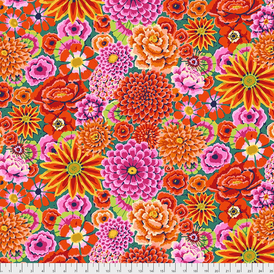 Enchanted Red Stash Kaffe Fassett Collective Free Spirit Fabrics Cotton Fabric FS-PWGP172.REDXX