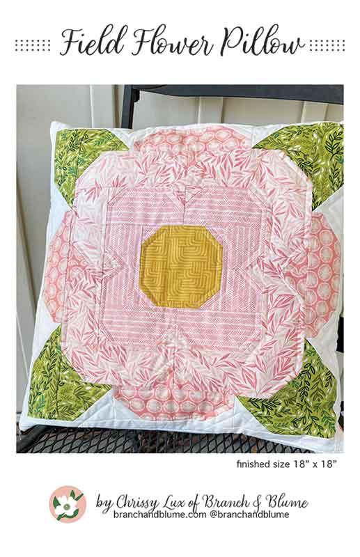 Field Flower Pillow Pattern 18"x18" Chrissy Lux Branch & Blume BNB-2405