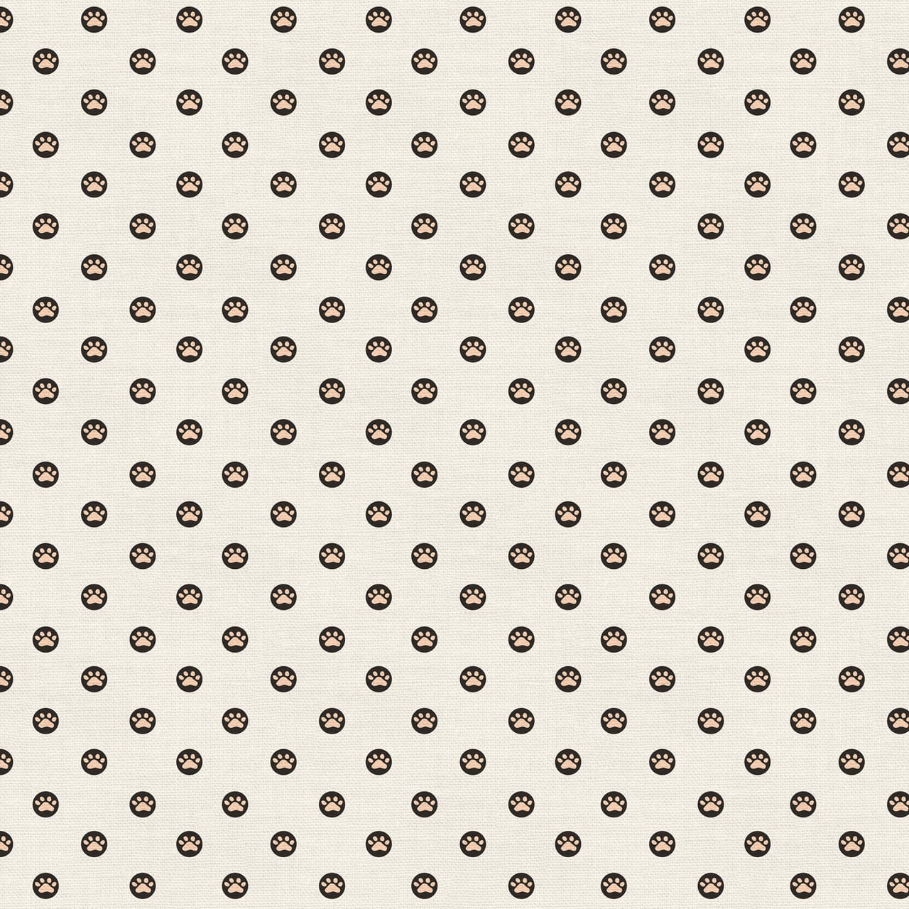 Here Kitty, Kitty Polka Paws Black White Paintbrush Studio Cotton Fabric PBS-120-24972