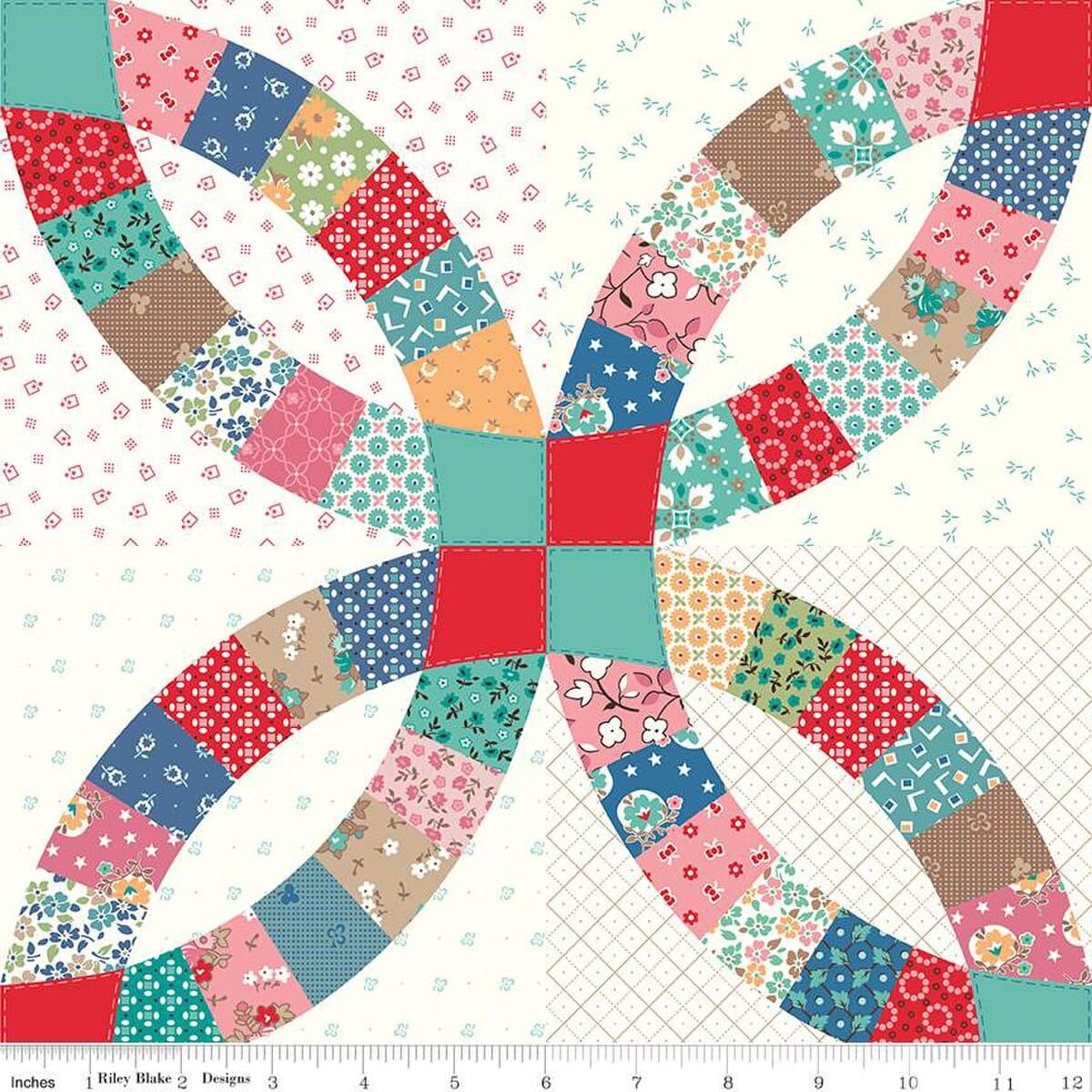 Home Town Wedding Print Multi CANVAS Lori Holt Riley Blake Designs Designs Cotton CANVAS Fabric RB-CH13600-WEDDING
