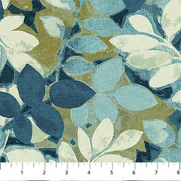Imprint FLANNEL Walnut Leaves Green Multi Northcott Cotton FLANNEL Fabric NC-F29212-76