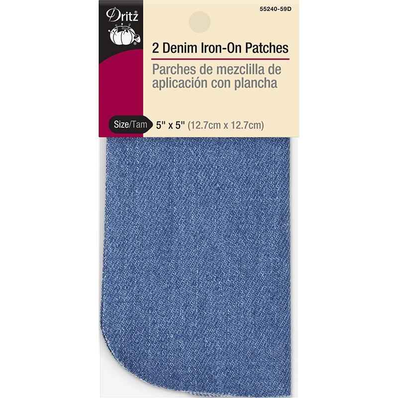 Iron On Denim Patches Faded Blue Dritz DRITZ-55240-59D