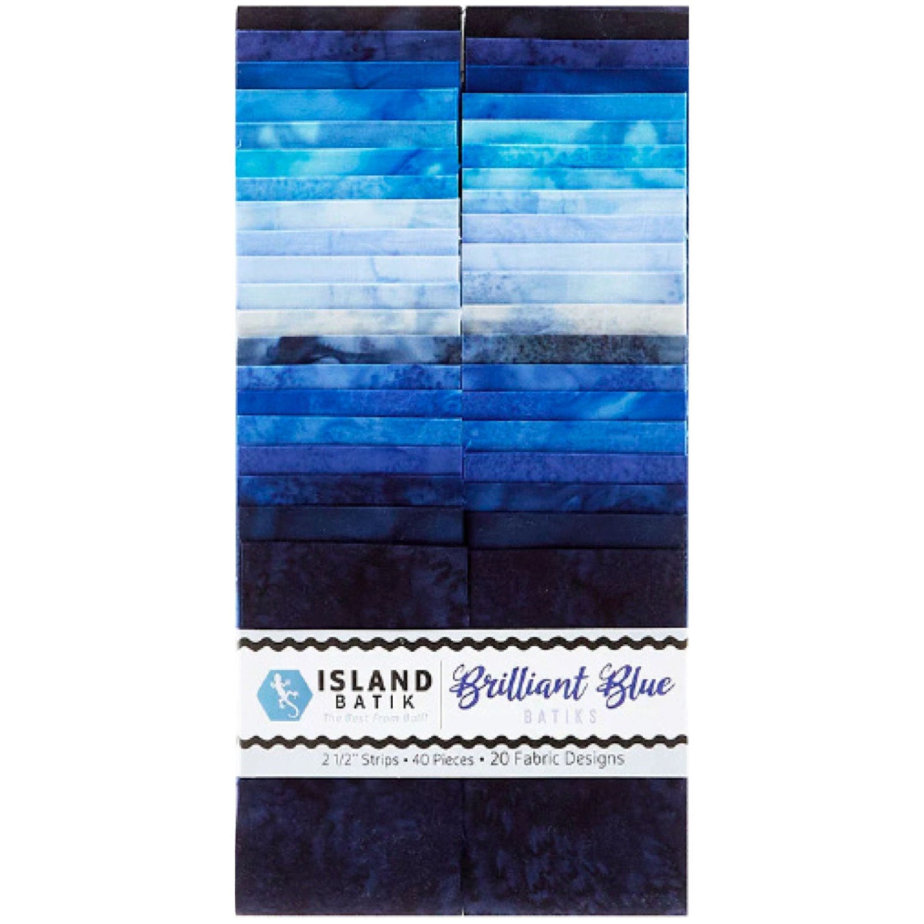 Brilliant Blue2.5" Strips Kathy Engle Island Batik FabricIB-ST-ISBBAS-Bbl