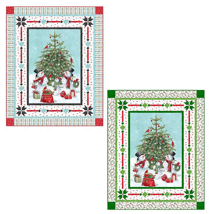 Jolly Gatherings Digital Quilt Top 52"x 64" Kris Holderness Northcott Holly Jolly NC-DQ3587