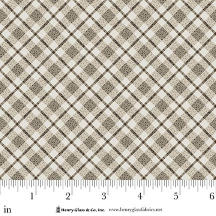Jungle Romp Small Bias Plaid Beige Betsey Cavallo Henry Glass Cotton Fabric HG-2107-44