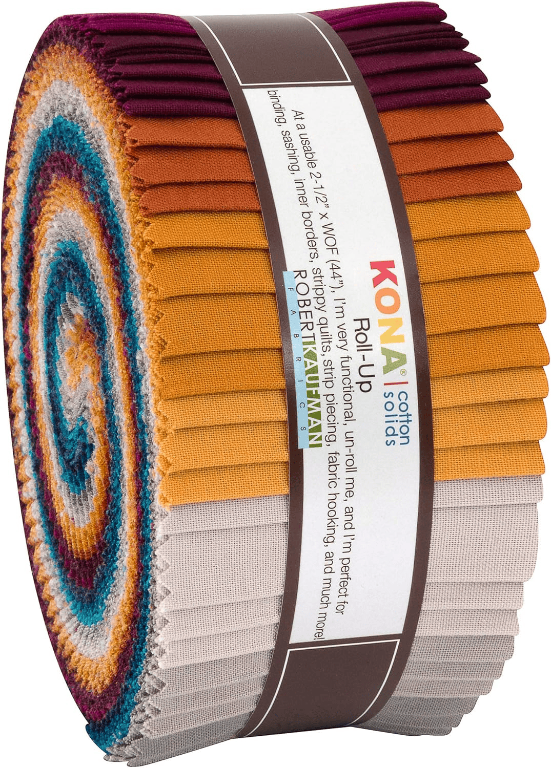 Kona Tuscan Skies Solids 2.5" Strips Jelly Roll 40 pcs Robert Kaufman Cotton Fabric Kona-RU-785-40