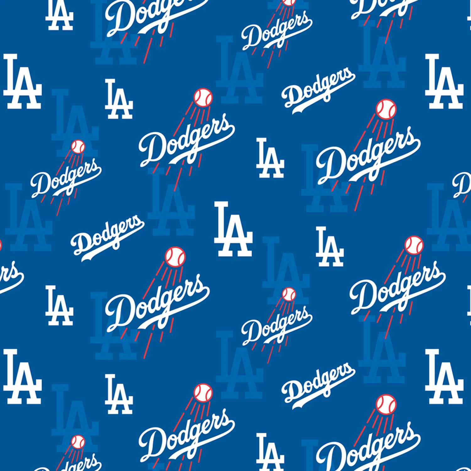 Los Angeles Dodgers MLB Baseball Tone on Tone Fabric Traditions Cotton Fabric MLB-60454BN