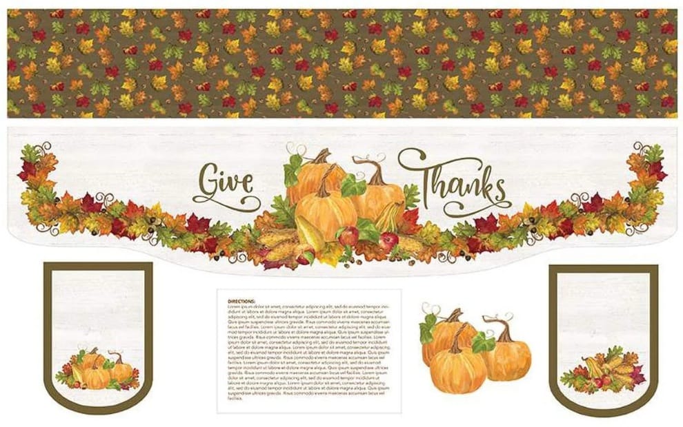 Mantel Runner of the Month November 36"x56" Tara Reed Riley Blake Designs Cotton Fabric RB-HD15520-NOV
