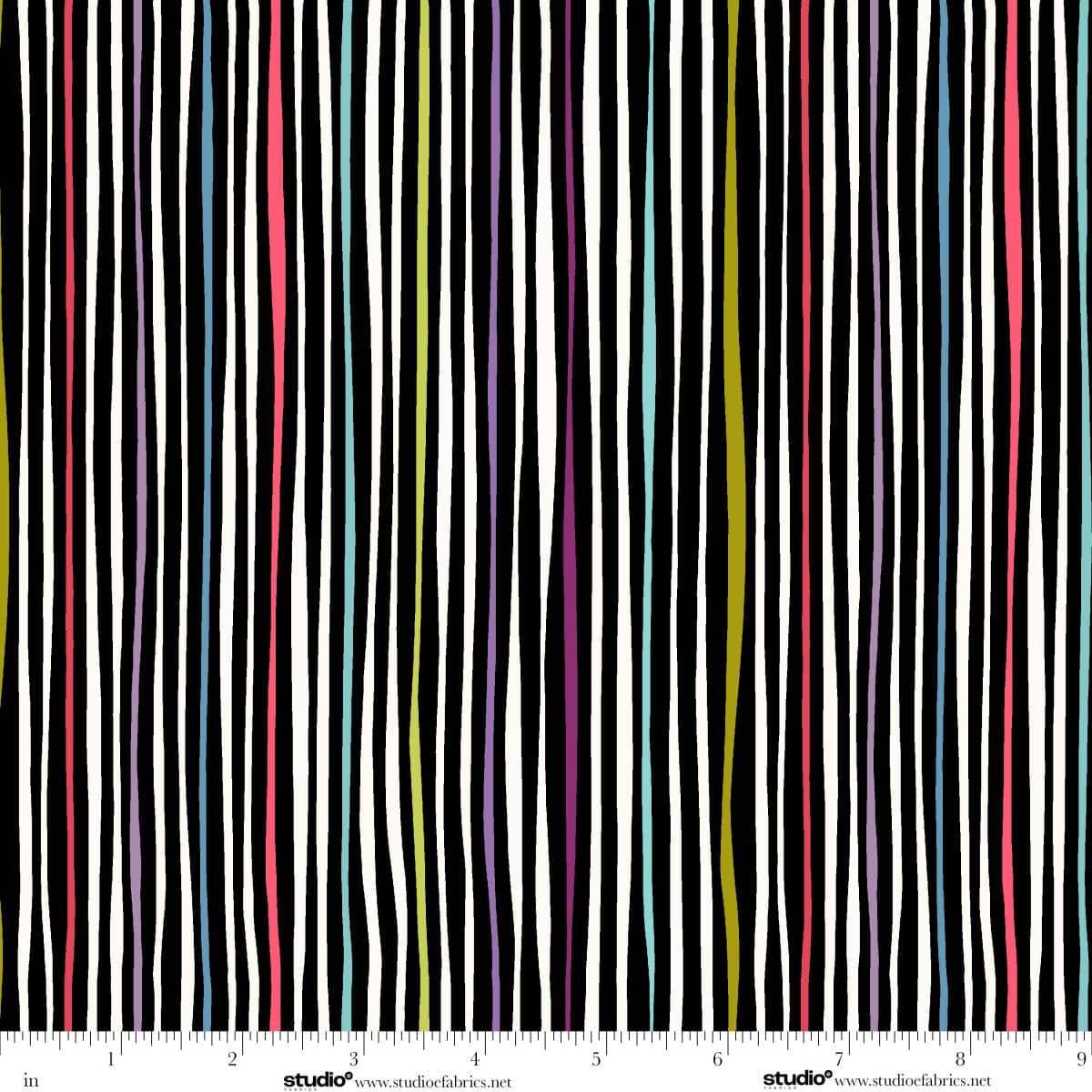 Meow Mix Cats Line Black Multi Timna Tarr Studio E Cotton Fabric SE-8961-981