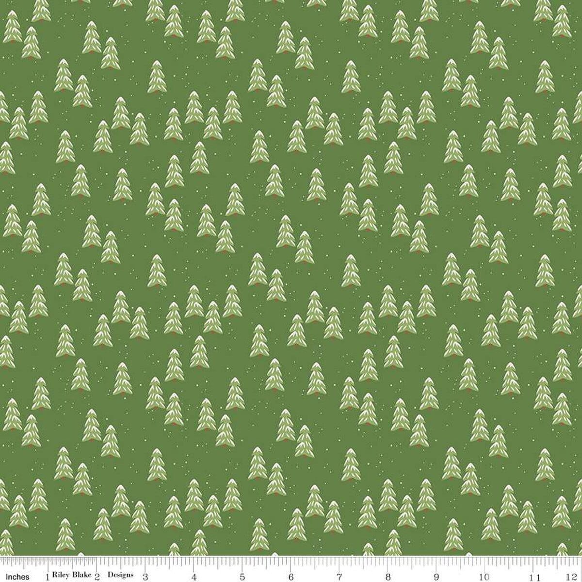 More Christmas Wishes Pines Green The RBD Designers Riley Blake Designs Cotton Fabric RB-C16556-GREEN