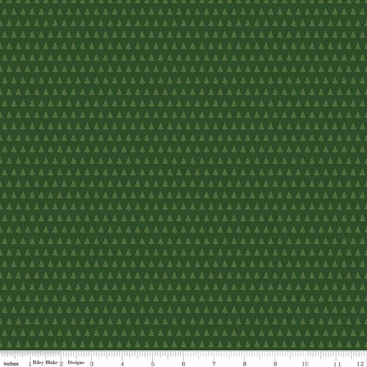 More Christmas Wishes Trees Forest Green The RBD Designers Riley Blake Designs Cotton Fabric RB-C16555-FOREST