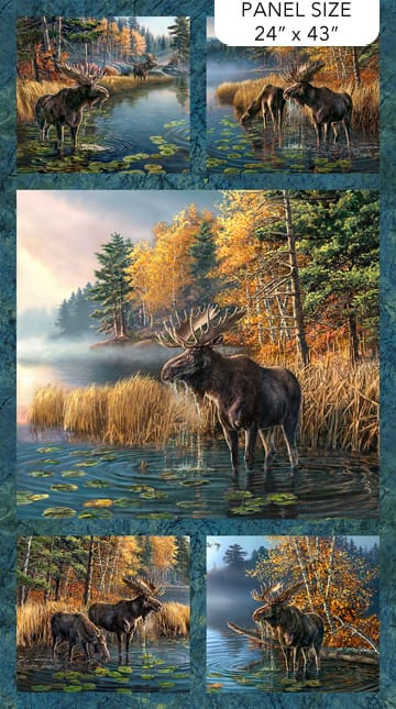 Autumn Woodland-Naturescapes Panel 24" James Meger Northcott Cotton Fabric NC-DP28410-48