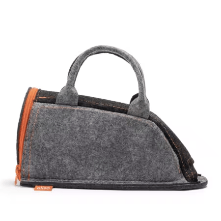 Oliso Carry Bag for Travel Irons 4"x4"x7" Orange Gray Ehsan Alipour Oliso Inc. Polyester Felt Fabric OL-30004001