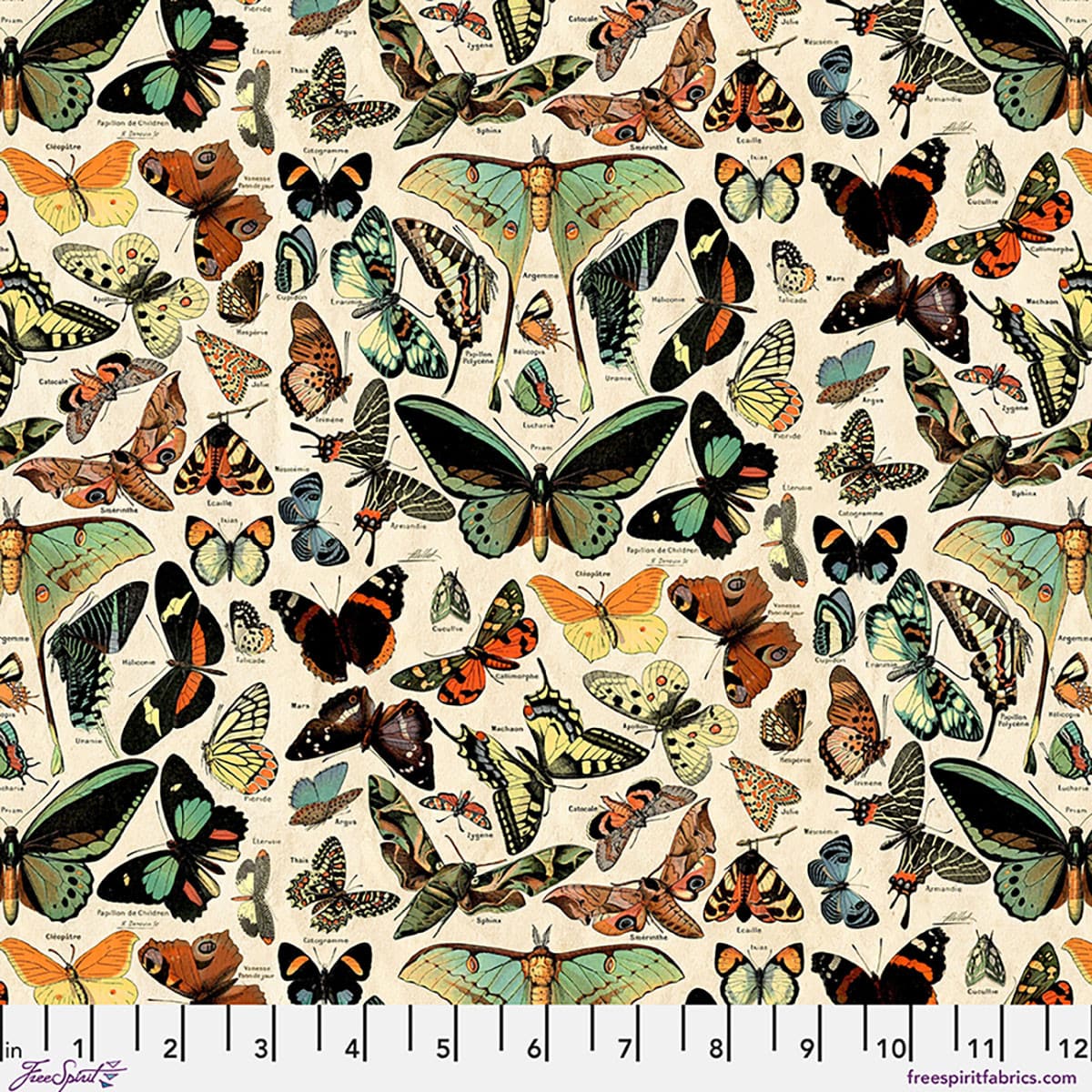 Palette CANVAS Cloth Butterflies Teal Tim Holtz Eclectic Elements Free Spirit Cotton CANVAS Fabric FS-CCTH027.TEAL